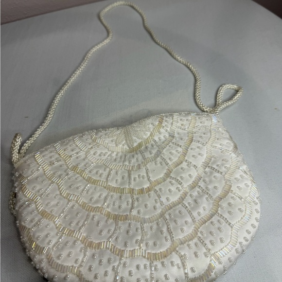 Chic White Beaded Baby Bag - Picture 2 of 4